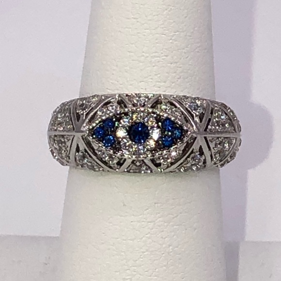Sapphire Evil Eye Ring - Picture 7 of 11
